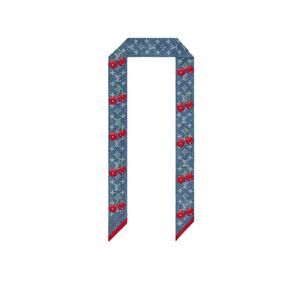 Louis Vuitton Blue LV X TM Silk Monogram Cerises Bandeau Denim
